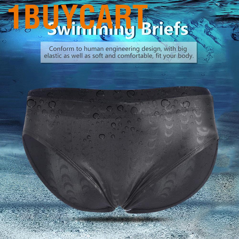 1buycart กางเกงว่ายน้ำสามเหลี่ยมชาย sharkskin แข่งbreathableแห้งเก็บดำน้ำ