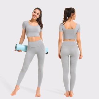 Setwear fitness push up womens yoga one set gym wear