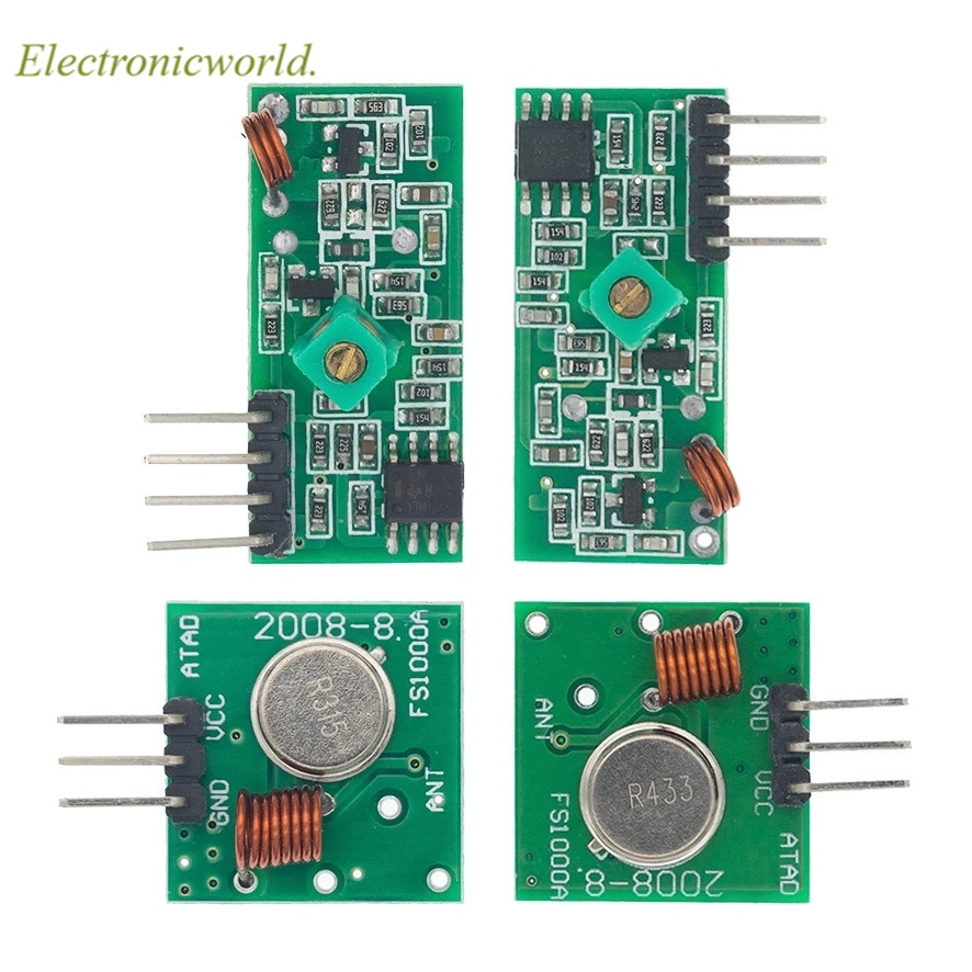 433 Mhz RF ชุดอุปกรณ์โมดูลรับส่งสัญญาณและตัวรับสัญญาณสําหรับ ARM/MCU WL DIY 315MHZ/433MHZ