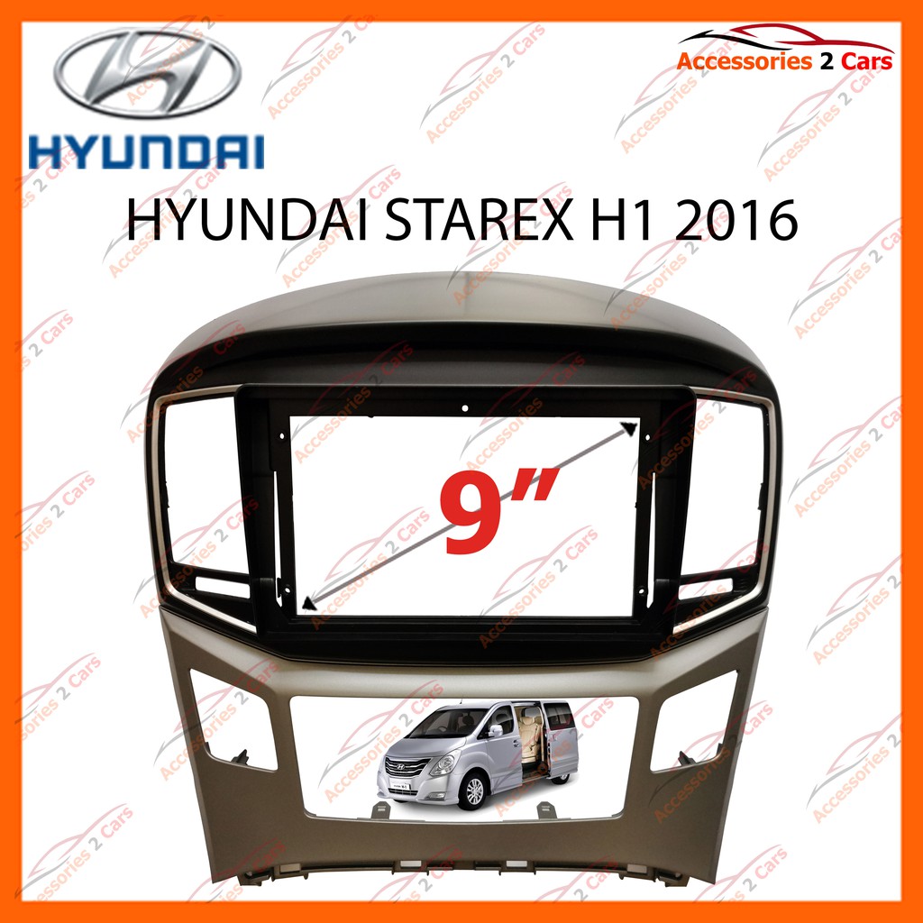 หน้ากากวิทยุรถยนต์ HYUNDAI STAREX H1 รถปี 2016-2020 จอ 9 นิ้ว รหัส HY-143N