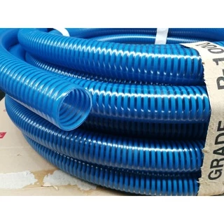 ท่อดูดน้ำ สีน้ำเงินเข้ม ขนาด 1.1/2นิ้ว มีให้เลือกความยาวตั้งแต่ 2-10 เมตร สายดูดน้ำ พีวีซี นิ้วใช้ดูดน้ำ