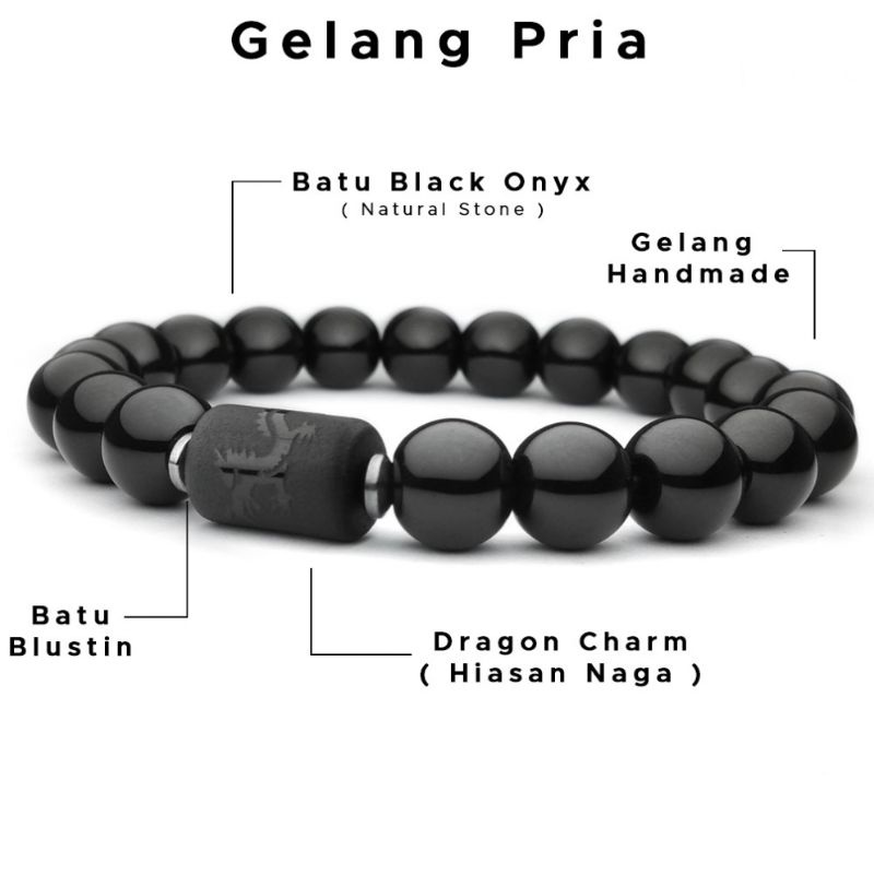 COOL MODEL TIBET BLACK ONYX STONE BRACELET COMBINATION