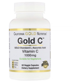 California Gold Nutrition, Gold C, Vitamin C, Ascorbic Acid, 1,000 mg, 60 Veggie Capsules