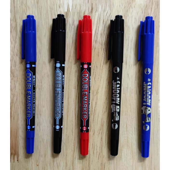 ปากกาเขียนซีดี 2หัว M&G Double-Marker MG-2130 SPM21334 หมึกแห้งเร็ว กันน้ำ