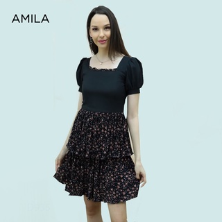 AMILA Dress AM-D935 แขนสั้น IGPU21-8