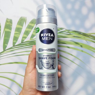 นีเวีย โฟมโกนหนวด Sensitive Stubble Shave Foam 198g (Nivea®)