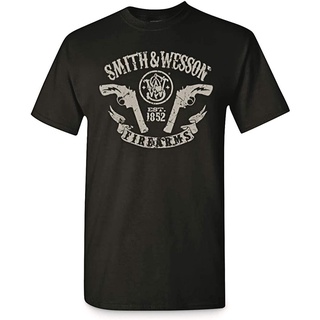 S&amp;w เสื้อยืดลําลอง แขนสั้น คอกลม ลาย Lightning Bolt Grip แฟชั่นสําหรับผู้ชาย