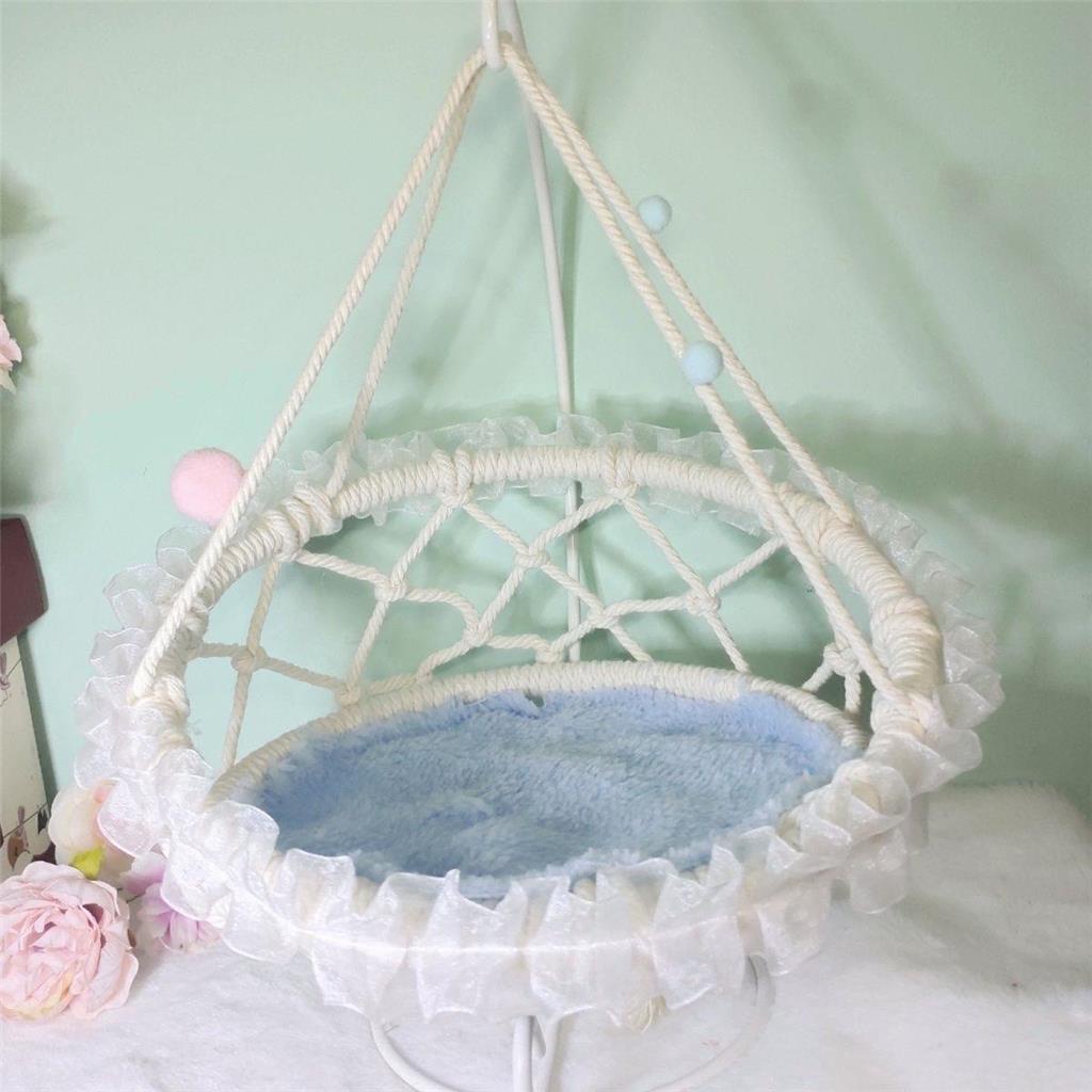 เก้าอี้แขวน ผ้าฝ้ายทอมือ ขนาด 20 ซม. 15 ซม. 10 ซม. สําหรับตุ๊กตา ob11 - รูปที่ 3