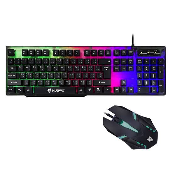 Nubwo KEYBOARD & MOUSE (คีย์บอร์ดและเมาส์) NUBWO INFAREZ NKM-300 (BLACKประกัน 1ปีของแท้