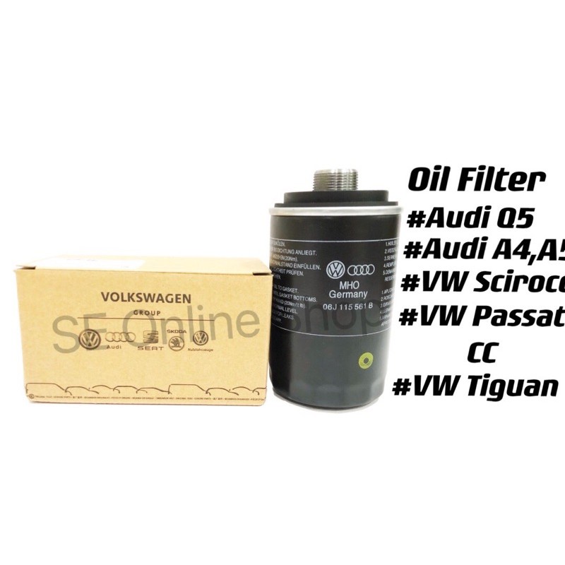 Volkswagen Audi กรองน้ํามัน A4 A5 A6 A7 Q3 Q5 Passat Golf CC Scirocco 06J 115 403