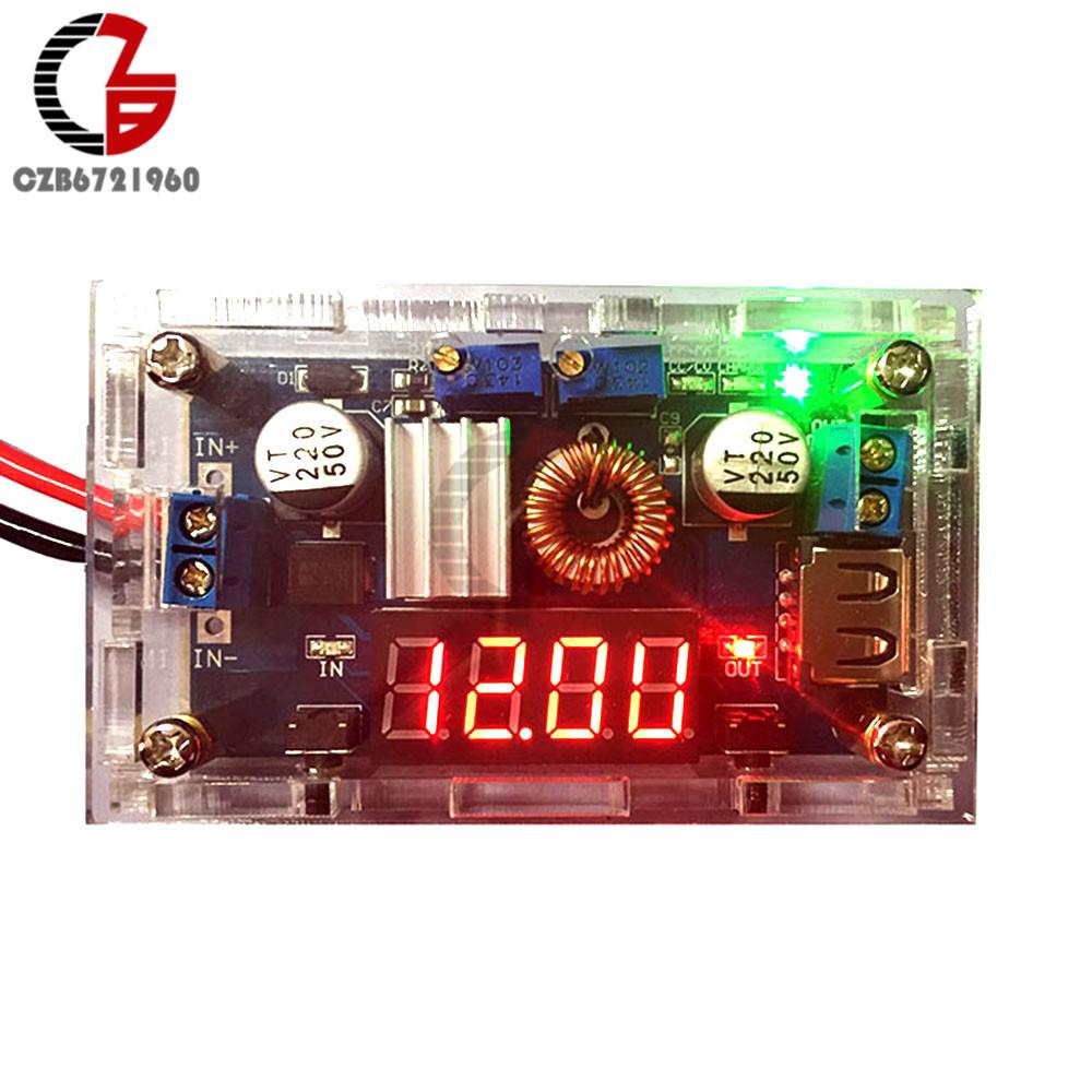 5A Constant Current Voltage Power Charging Module CC CV Step Down Buck Converter Transformer LED Digital Voltmeter USB