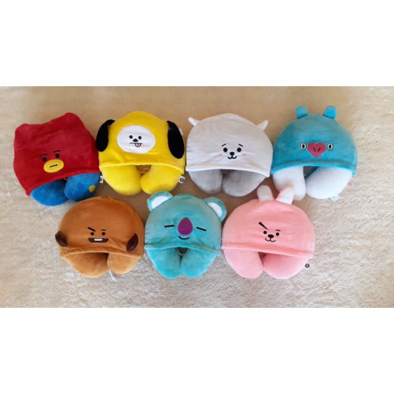 Bt21 เสื้อฮู้ด หมอนรองคอหมวก BT21