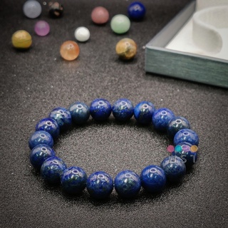 (พราว) Lapis lazuli ลาพิสลาซุรี หินนำโชคของชาวราศีกันย์ (ขนาด 11 มม.) ผ่านการปลุกเสกและพิธีบรรจุพุทธคุณแล้ว