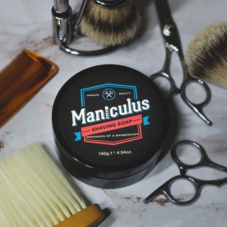 สบู่โกนหนวด Maniculus Shaving Soap Memories of a Barbershop (2021) 140g