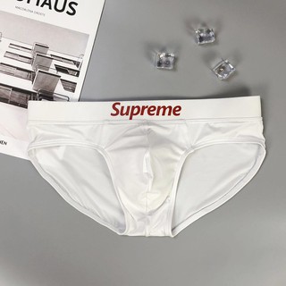 กางเกงในชายสามารถใส่ว่ายน้ำได้ Supreme ทรงbrief ผ้าไนลอน เนื่อผ้าลื่น ราคาถูก ราคาส่ง