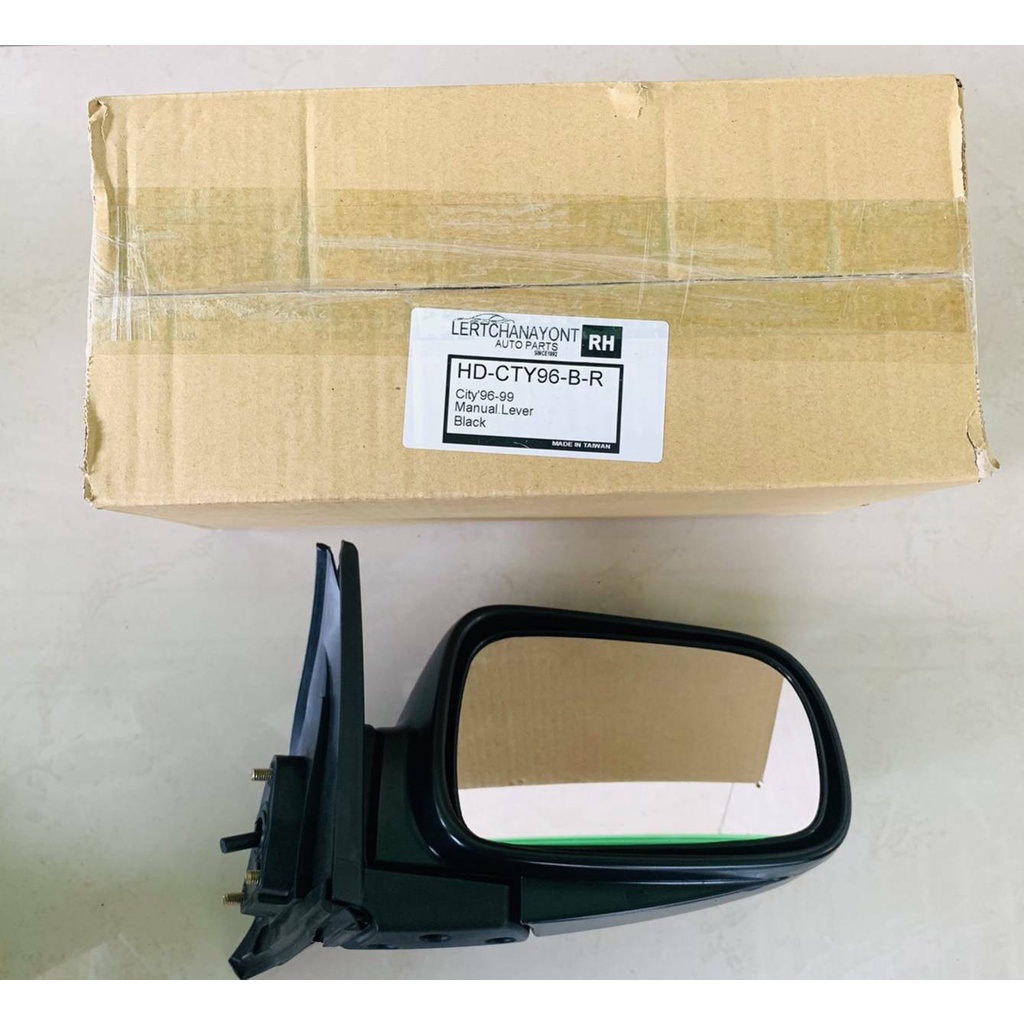 กระจกมองข้าง(รุ่นปรับมือ) HONDA CITY ปี1996-2002 ไต้หวัน ข้างRH(ขวา) อันละ1250บาท