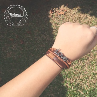 Love Leather Bracelet #BR สร้อยข้อมือหนังรัก