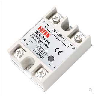 รีเลย์โซลิดสเตท SSR-10DA SSR-25DA SSR-40DA 10A 25A 40A 3-32V DC เป็น 24-380V AC SSR 10DA 25DA 40DA