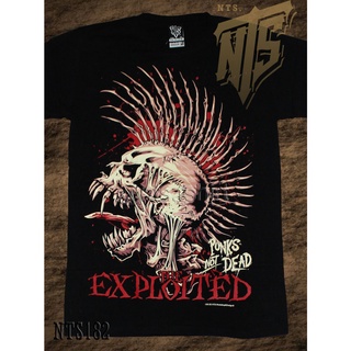 【Hot】NTS 182 The Exploited ROCK เสื้อยืด เสื้อวง เสื้อดำ สกรีนลายอย่างดี ผ้าหนานุ่ม ไม่หดไม่ย้วย NTS T SHIRT S M L XL XX