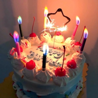 พร้อมส่งจากไทย ‼️ เทียนวันเกิด วันเกิด เทียนเปลวไฟเปลี่ยนสี 🌈 6แท่ง