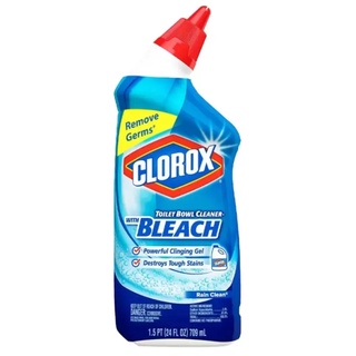 Clorox Liquid Toilet Bowl Cleaner with Bleach Remove Germs 709 ml Clorox น้ำยาล้างห้องน้ำ ฆ่าเชื้อโรค 99.9% 709 ml