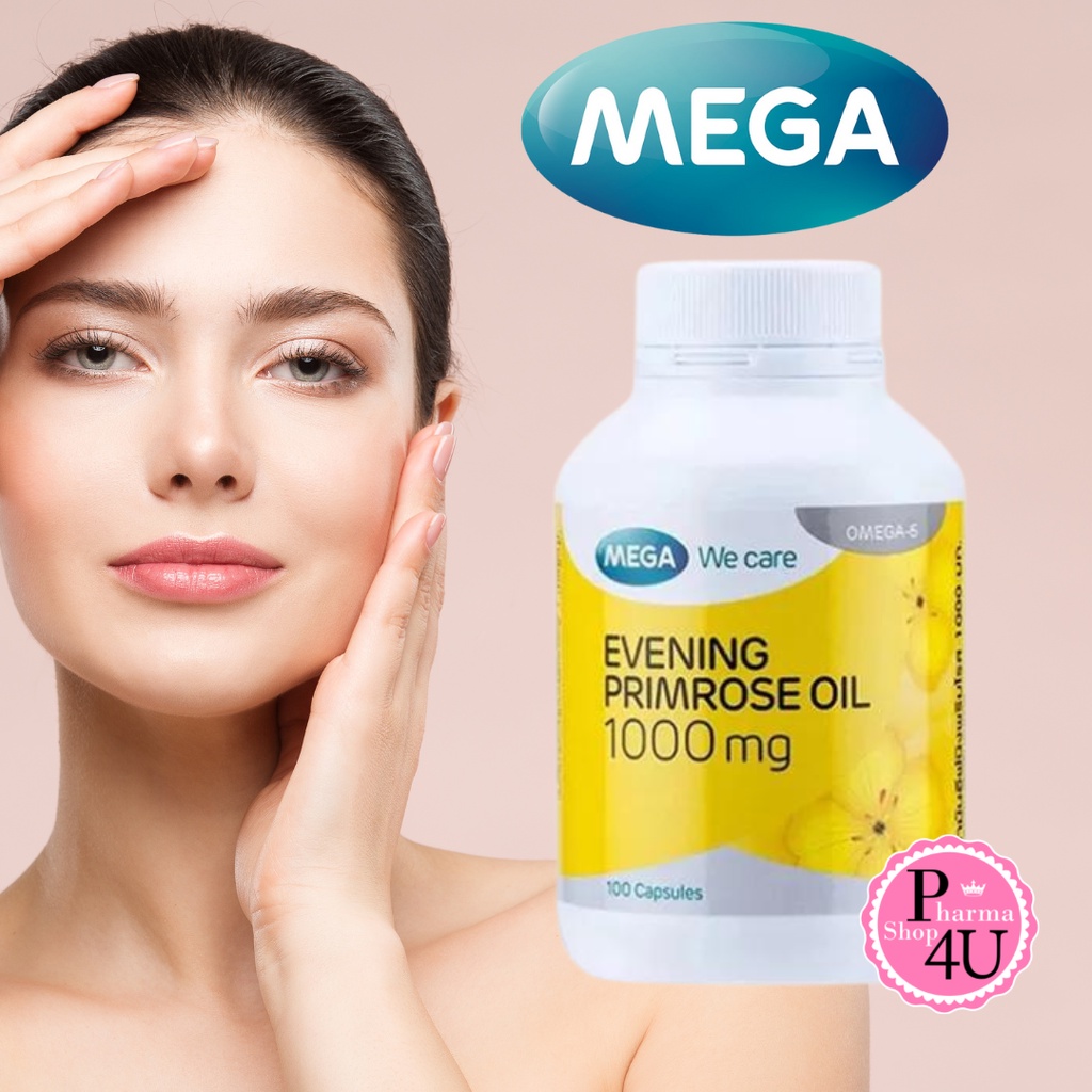 Mega We Care Evening Primrose Oil EPO 1000mg 30/100 เม็ด อีฟนิ่งพริมโรส เมก้าวีแคร์ ขายดี