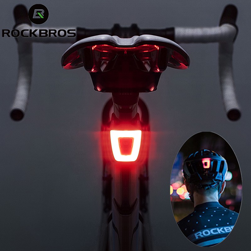 【TH Delivery】ROCKBROS ไฟ LED แบบหนีบ กันน้ำ สำหรับท้ายรถจักรยาน