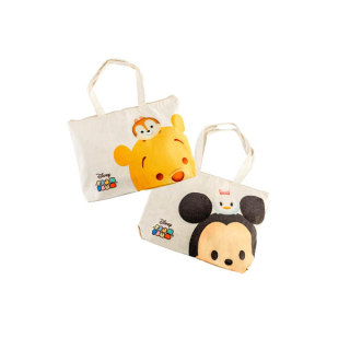 Moshi Moshi กระเป๋าช็อปปิ้ง ลาย Tsum Tsum ลิขสิทธิ์แท้จาก Disney กระเป๋าผ้ารักโลกร้อน สะพายไหล่ รุ่น 6100000522-0523