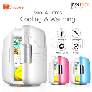 InnHome ตู้เย็นมินิ ตู้เย็นเล็กแบบพกพา Mini-Refrigerator 4L พกพาสะดวก ใช้ได้ทั้งรถยนต์และไฟบ้าน ขนาด 4 ลิตร