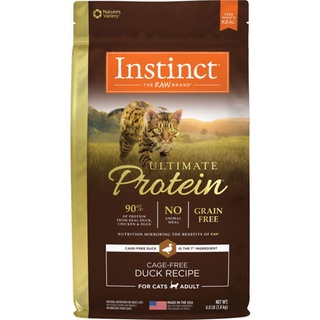 *พร้อมส่ง (4 lb) รสเป็ด Instinct Ultimate Protein Grain-Free Cage-Free Duck Recipe FreezeDried Raw Coated Dry Cat