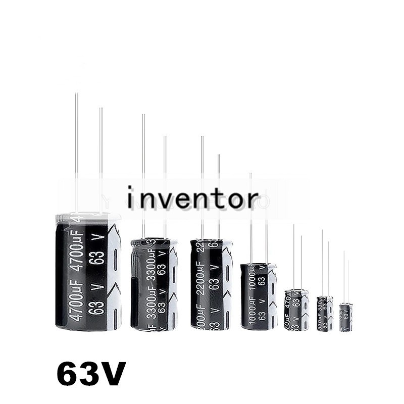 10PCS 63V อลูมิเนียม Electrolytic Capacitor 47UF 100UF 220UF 330UF 470UF 1000UF 2200UF 3300UF