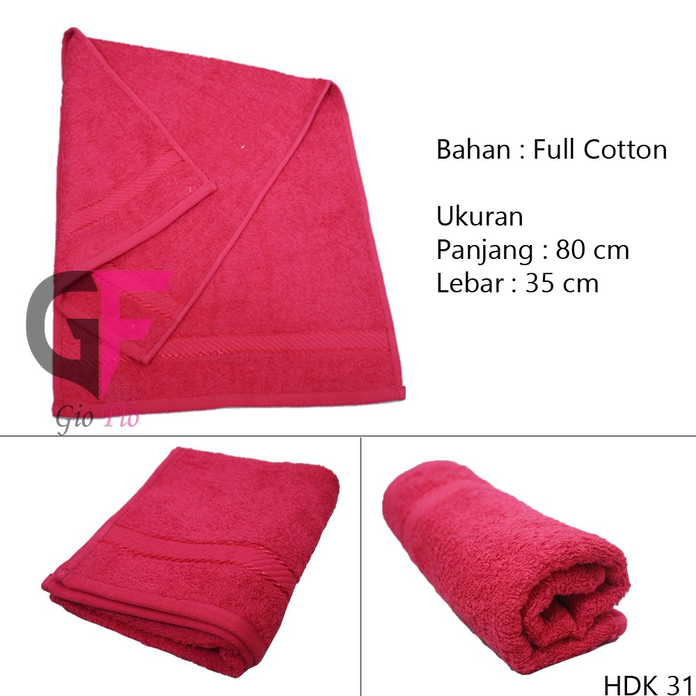GIOFLO Full Cotton Red Face Towel / HDK 31