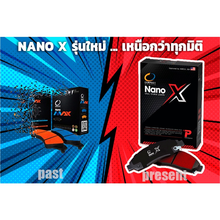 🔥 Compact รุ่นใหม่ผ้าเบรคหน้า Ford Escape XLT ปี 2008-2014 Compact NANO X DEX 740