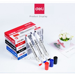 พร้อมส่ง 🌈 Deli 6817 ปากกาไวท์บอร์ด ปากกาเขียนกระดาน ลบออกได้ ปากกา whiteboard เขียนบอร์ด ไวท์บอร์ด ขายส่ง