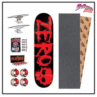 สเก็ตบอร์ดพร้อมเล่น Custom Skateboard Set ประกอบด้วย แผ่น Zero กริปเทปดำล้วน ทรัค independent ล้อspitfire พร้อมส่ง