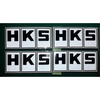 Goong Sticker HKS สติ๊กเกอร์สะท้อนแสงงานตัดประกอบ ขนาด 14.5x6.3 cm.สำหรับติดแต่งรถจักรยานยนต์