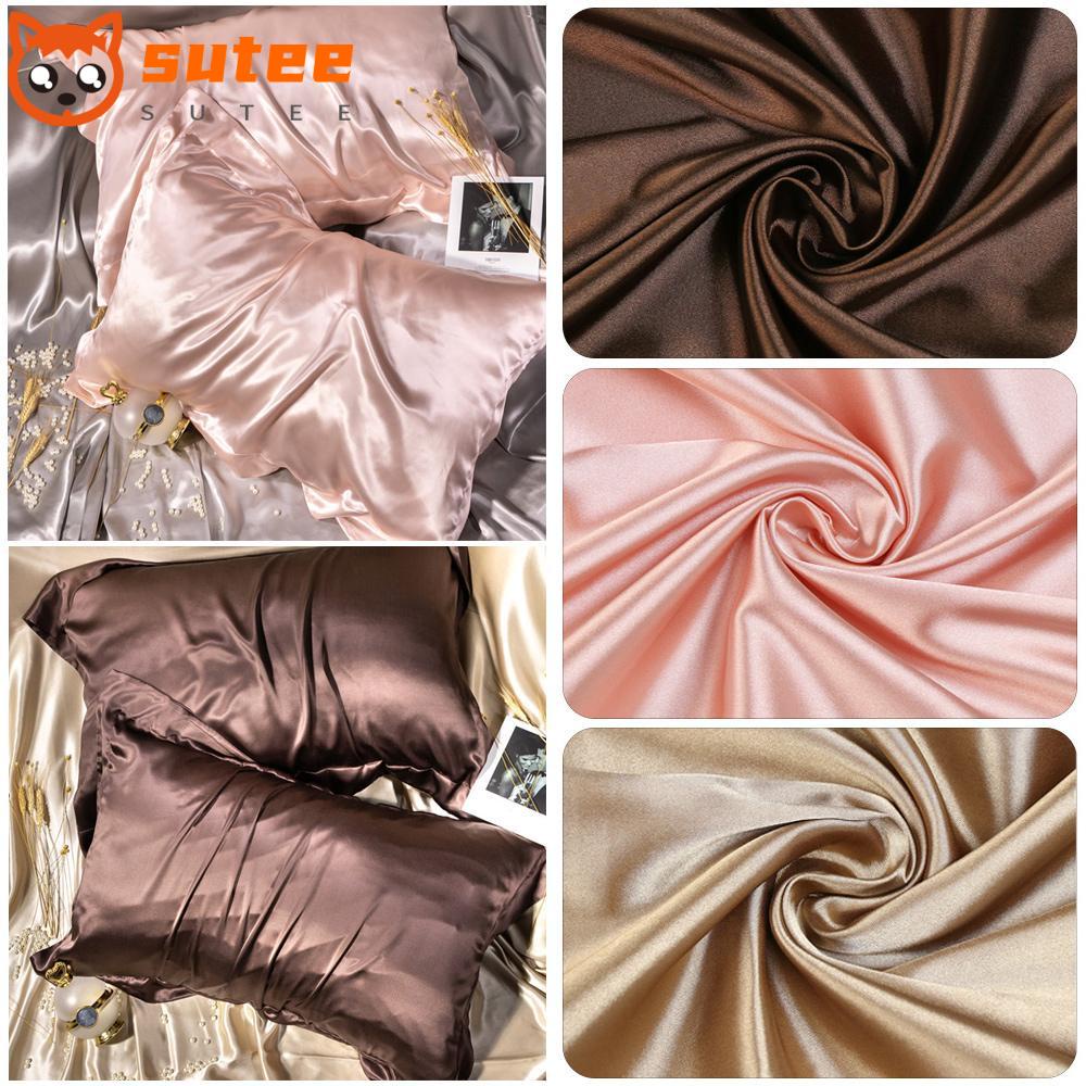 SUER Soft Mulberry Silk Pillowslip Anti-wrinkle Pillows Cover Case Home Decor Skin-friendly Bedding Decoration Pillowcase/Multicolor