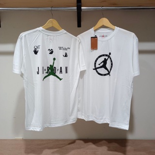 เสื้อยืด พิมพ์ลายโลโก้ Jordan x Off White ขนาดใหญ่ สําหรับผู้ชาย