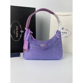 P / r / a / d / a nylon mini-bag with crystals(Ori)