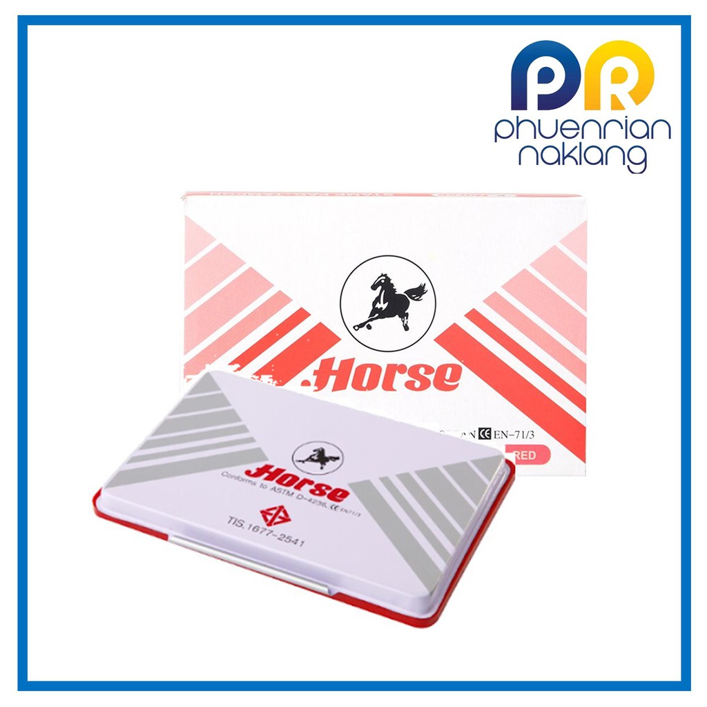 (ใช้โค้ด INCML11 ลด 50% สูงสุด 100) แท่นประทับตราทั่วไป (เบอร์ 2-เบอร์ 4)#Horse#Red
