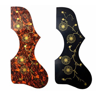 Flower Decoration EJ200 Style Acoustic Guitar Pickguard, Black THPA