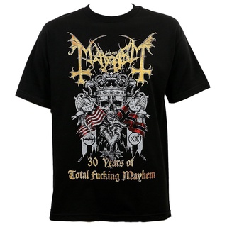 เสื้อยืดผ้าฝ้ายพิมพ์ลายคลาสสิก เสื้อยืด คอกลม พิมพ์ลาย Mayhem 30 ปี สีดํา สไตล์คลาสสิก ไม่ซ้ําใคร เหมาะกับฤดูร้อน สําหรั