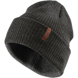 หมวกไหมพรม WEDZE Beanie cap หมวกไหมพรมสีดำ Beanie hat  ADULTS FISHERMAN SKIING HAT หมวกสกี สำหรับผู้ใหญ่ รุ่น Fisherman