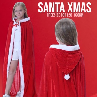 เสื้อคลุมซานต้า ผ้ากำมะหยี่ santa xmas(Fancy80)