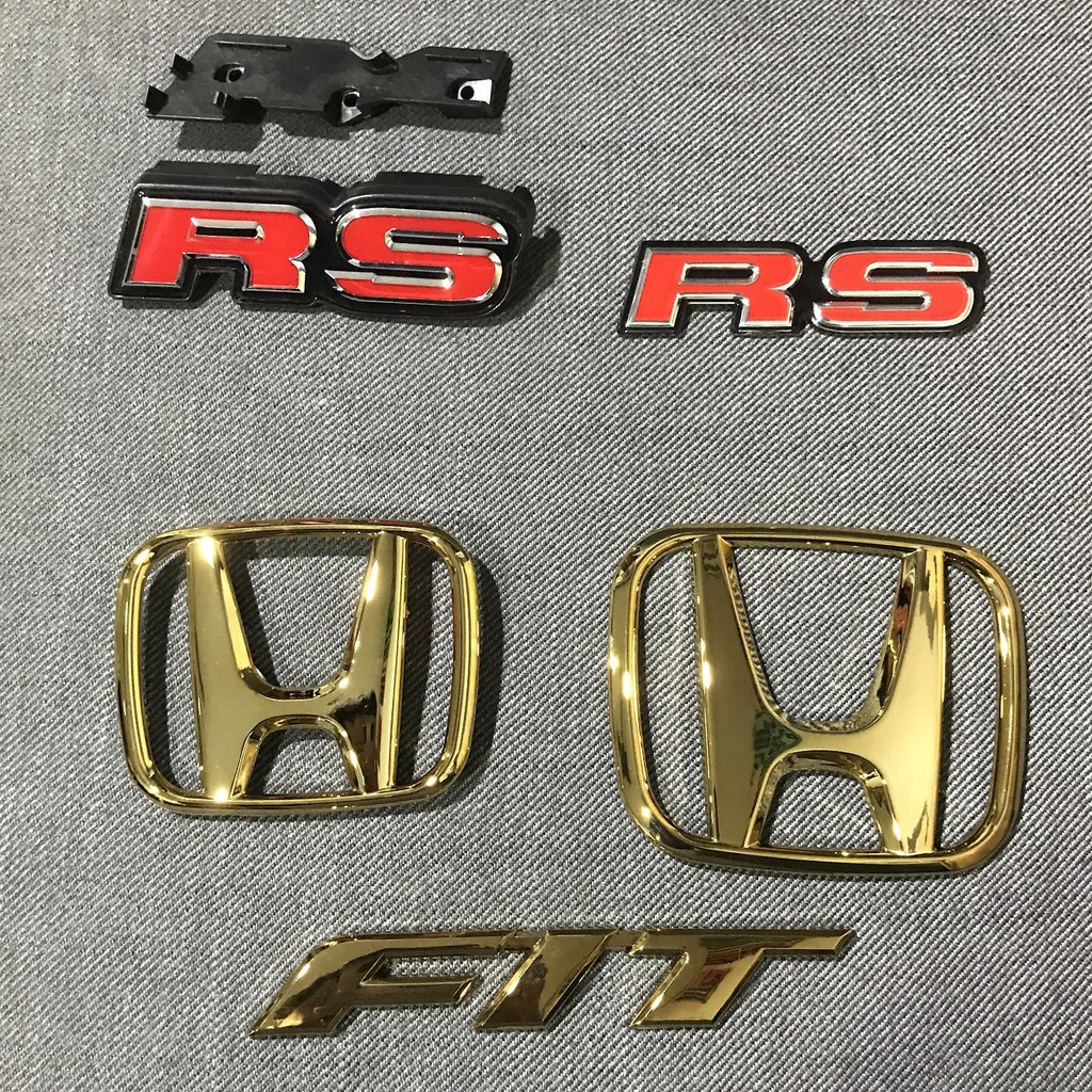 HONDA JAZZ GE GOLD โลโก้ EMBLEM HONDA FIT JAZZ GE GOLD EMBLEM JAZZ GE RS JAZZ FIT GE RS GRILL