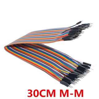 ราคา40 ชิ้น 30 ซม. dupont cable 30 ซม . 54 มม. 1 pin 1p - 1p male to male อุปกรณ์สายเคเบิ้ลเชื่อมต่อ