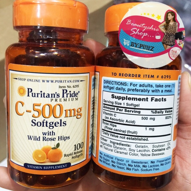 Puritan Pride C-500 mg. with Wild Rose