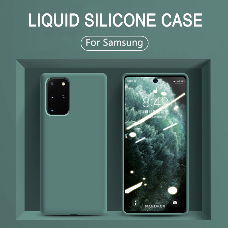 เคสโทรศัพท์มือถือซิลิโคนสีพื้นสําหรับ Samsung Galaxy M51 S10 Lite Note 10 Lite 2020 S10E A20E