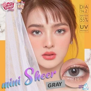 💖 Kitty kawaii ๑ mini Sheer สายตา -00 ถึง -1000 brown gray Contactlens บิ๊กอาย คอนแทคเลนส์ ราคาถูก แถมตลับฟรี.