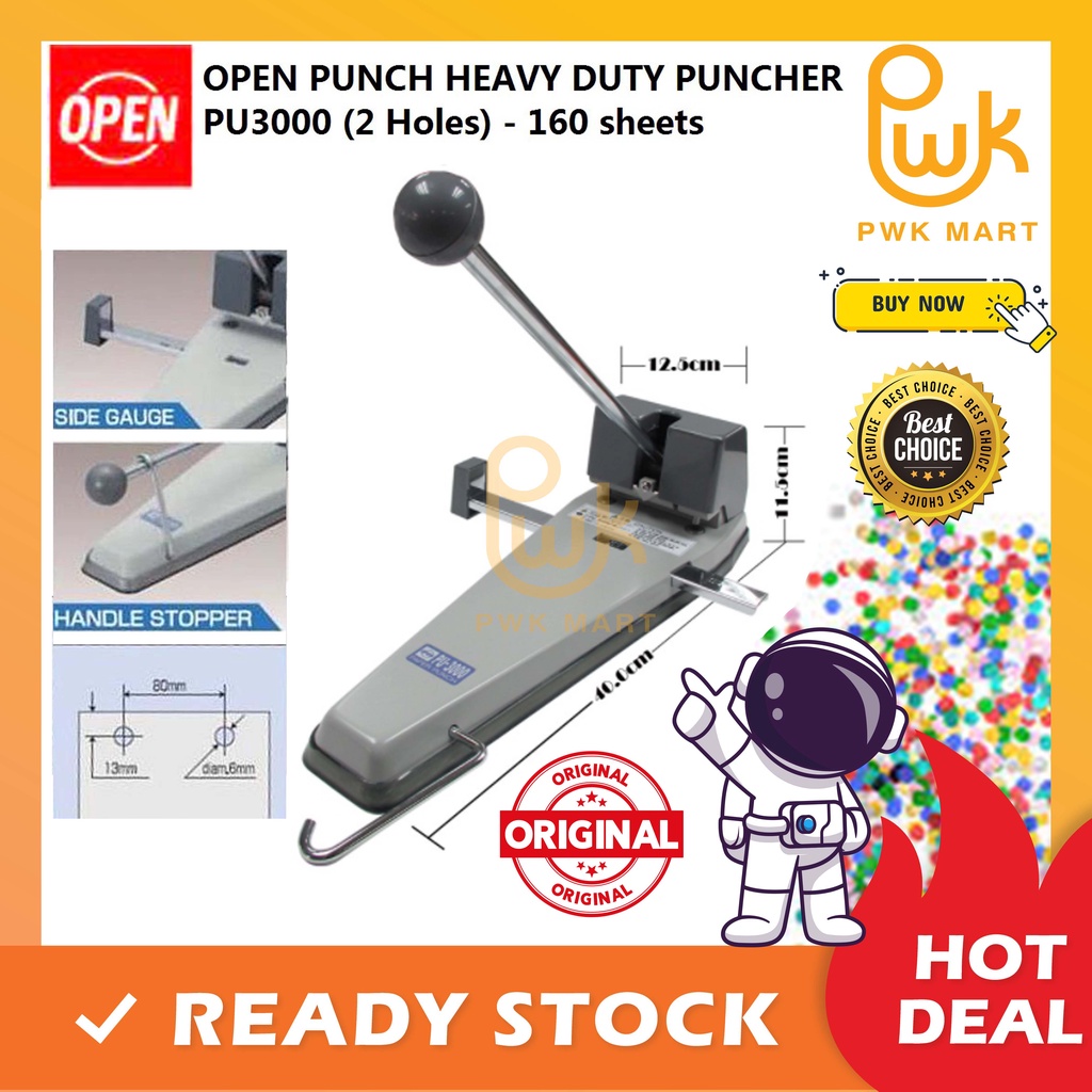 กระดาษ PUNCH HEAVY DUTY เปิด PU-3000 2 หลุม -160 แผ่น